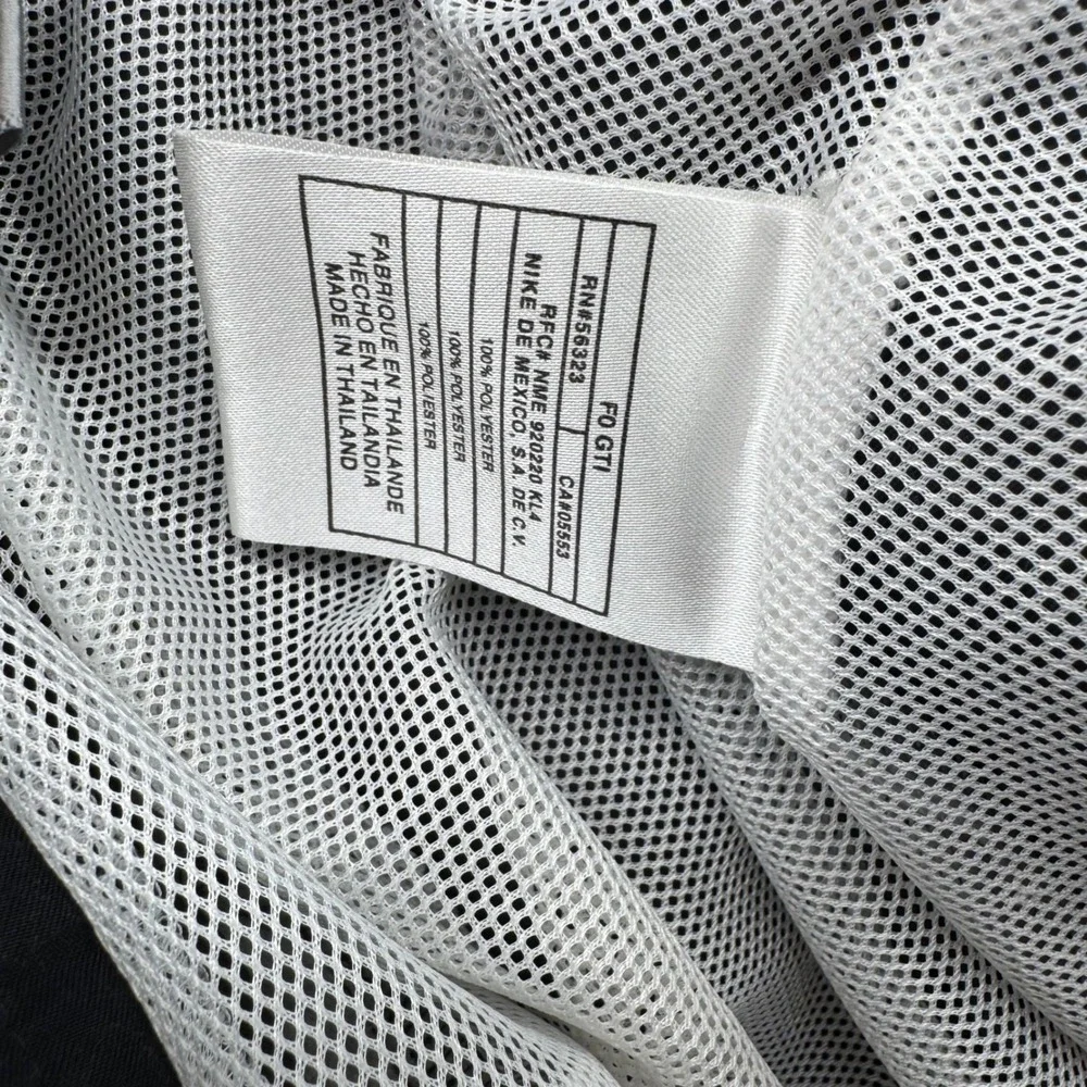 Y2K Nike Rain Pants Mens L Black Mesh Lined Button Hem Baggy  Outdoor